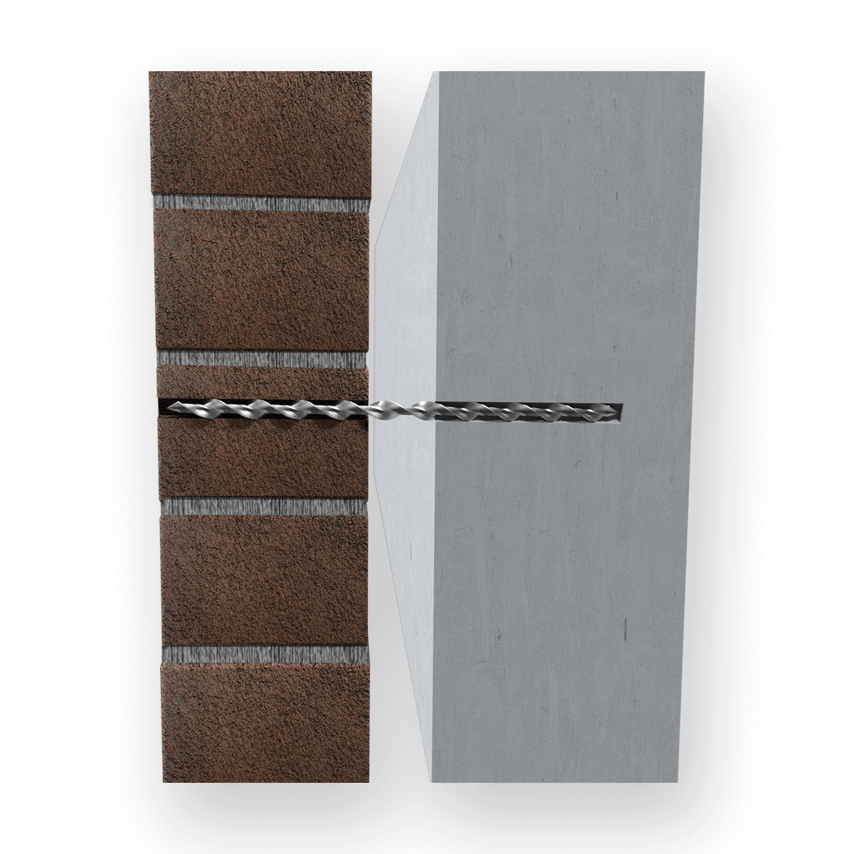 10Nr Helical Wall Ties 8mm x 195mm Stainless Steel Remedial Retrofit Wall Ties 